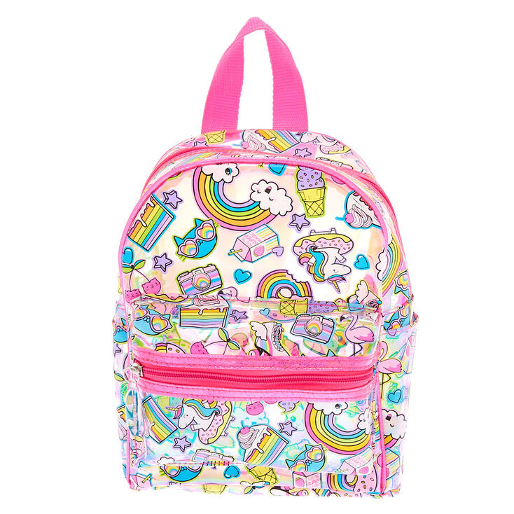 Rainbow Unicorn Icon Backpack - Pink | Claire's