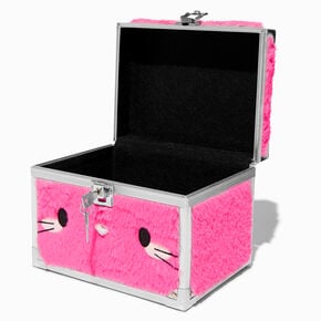 Pink Cat Plush Lock Box,