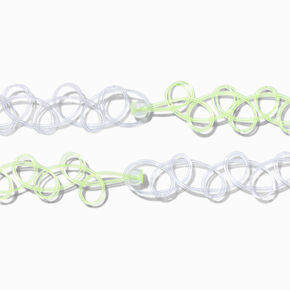 Best Friends Pulse Butterfly Tattoo Choker Necklaces - 2 Pack,