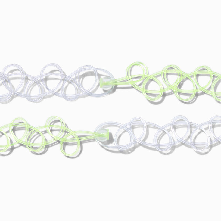 Best Friends Pulse Butterfly Tattoo Choker Necklaces - 2 Pack,