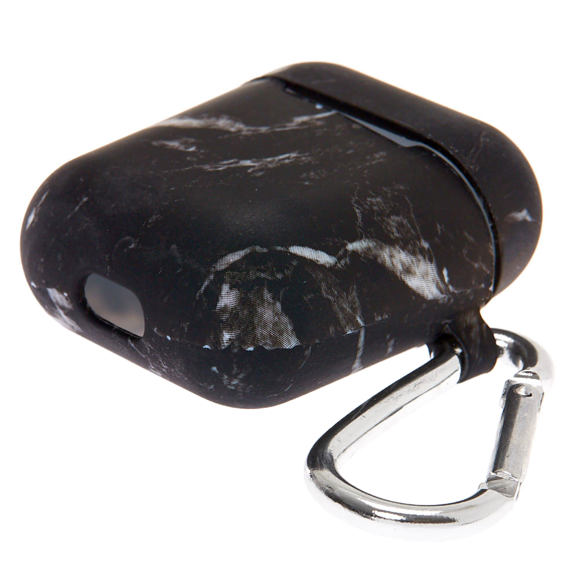 Black Marble Silicone Earbud Case Cover - Compatible With Apple AirPods,