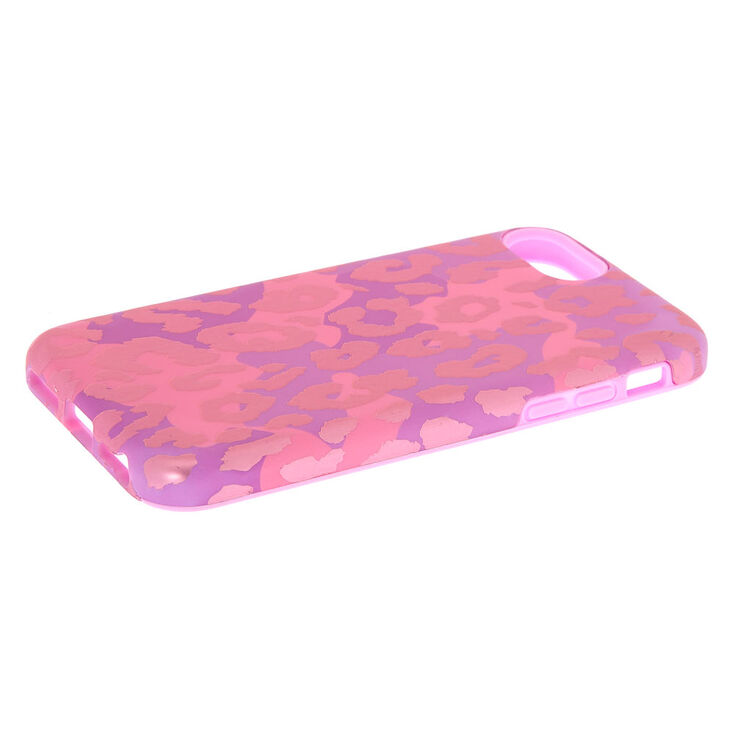Pink Leopard Print Protective Phone Case - Fits iPhone 6/7/8/SE,