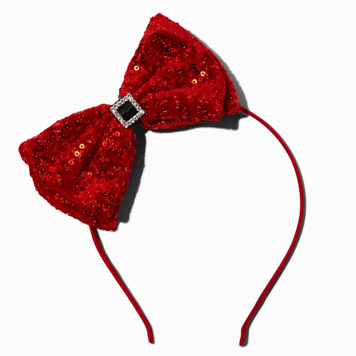 Santa&#39;s Suit Bow Headband,