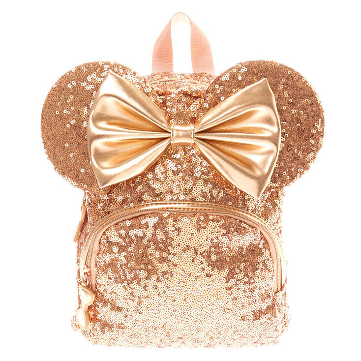 Disney&copy; Minnie Mouse Sequinned Minnie Backpack - Rose Gold,