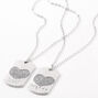 Best Friends Heart Dog Tag Pendant Necklaces - 2 Pack,
