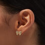 Gold-tone Bow Stud Earrings ,