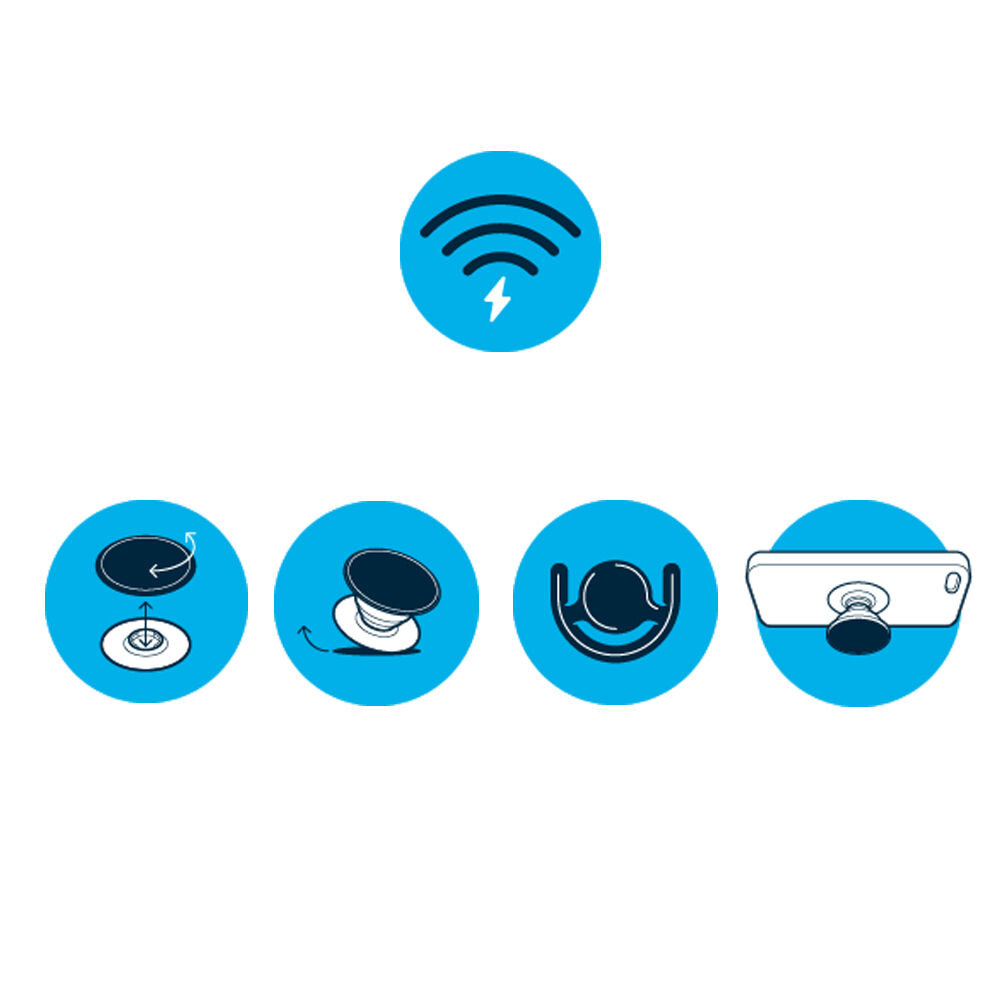 PopGrip PopSockets interchangeable - Couleur dorée Calacatta,