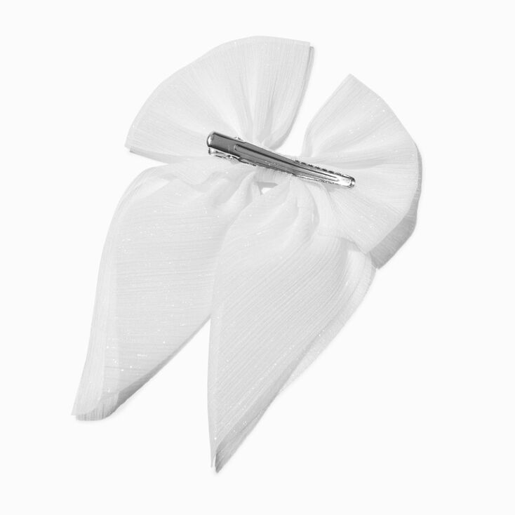 Claire&#39;s Club Special Occasion White Hair Bow Clip,