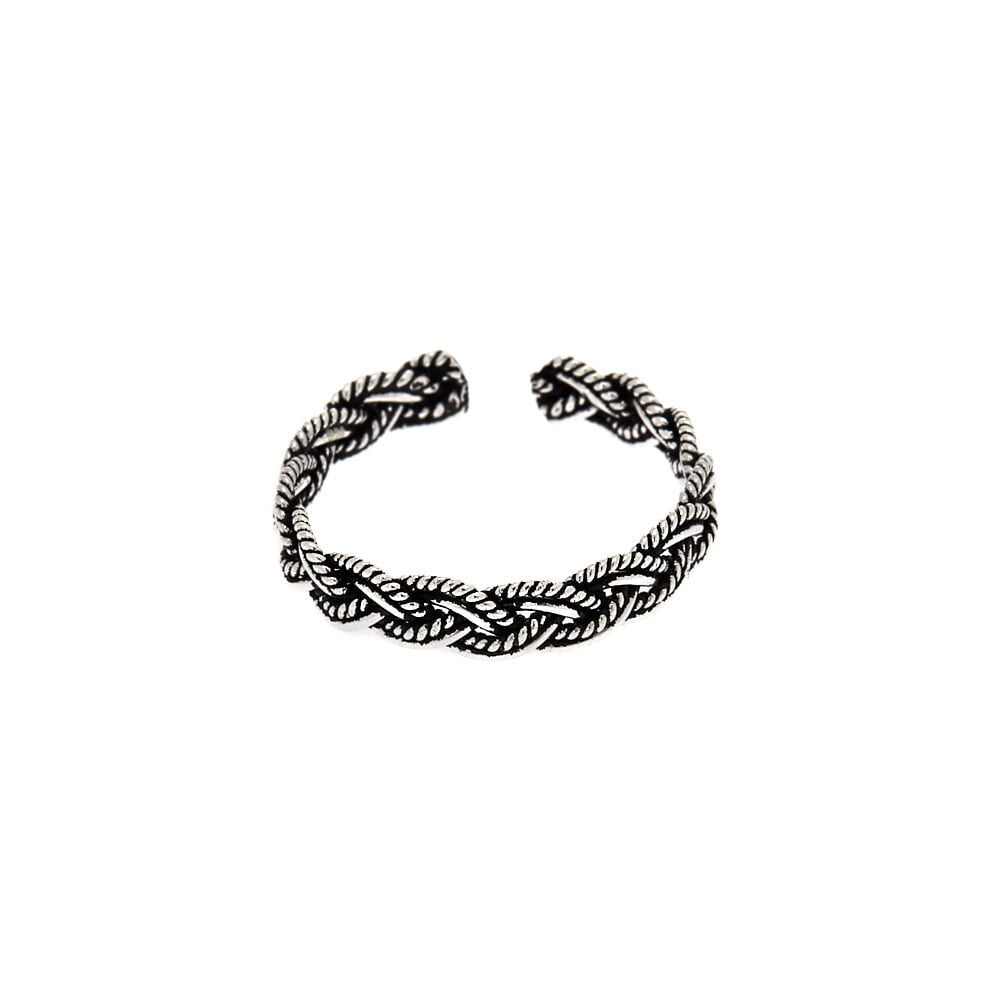 Sterling Silver Bali Braided Toe Ring,
