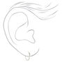 C LUXE by Claire&#39;s Sterling Silver 14MM Hinge Hoop Earrings,