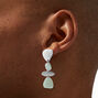 Organic Resin Silver-tone 2&#39;&#39; Drop Earrings,