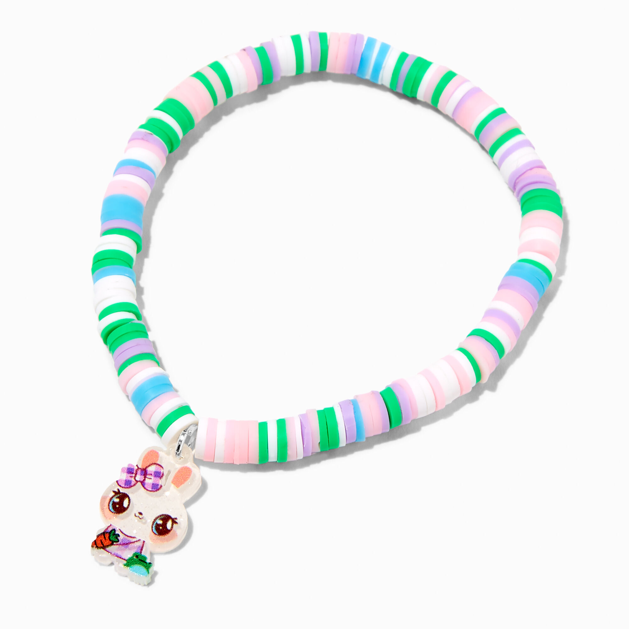 Claire's Club Polymer Clay Bunny Disc Jewelry Set - 2 Pack,