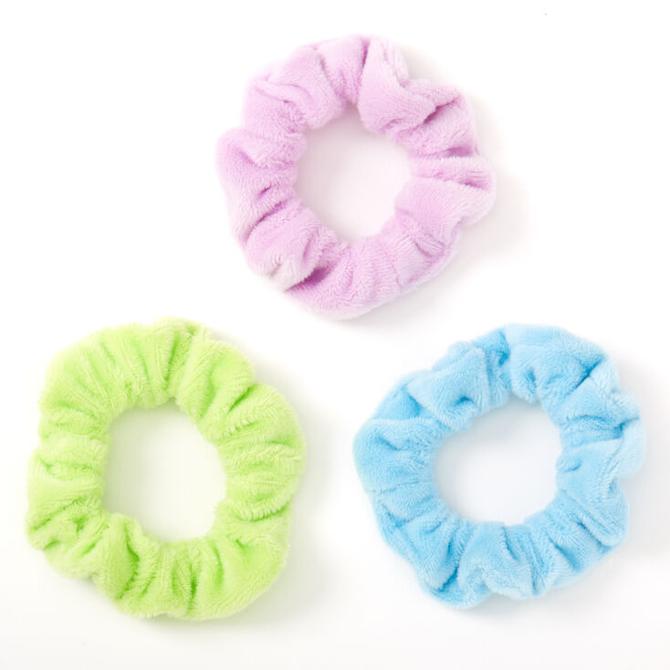 Claire&#39;s Club Small Pastel Velvet Hair Scrunchies - 3 Pack,