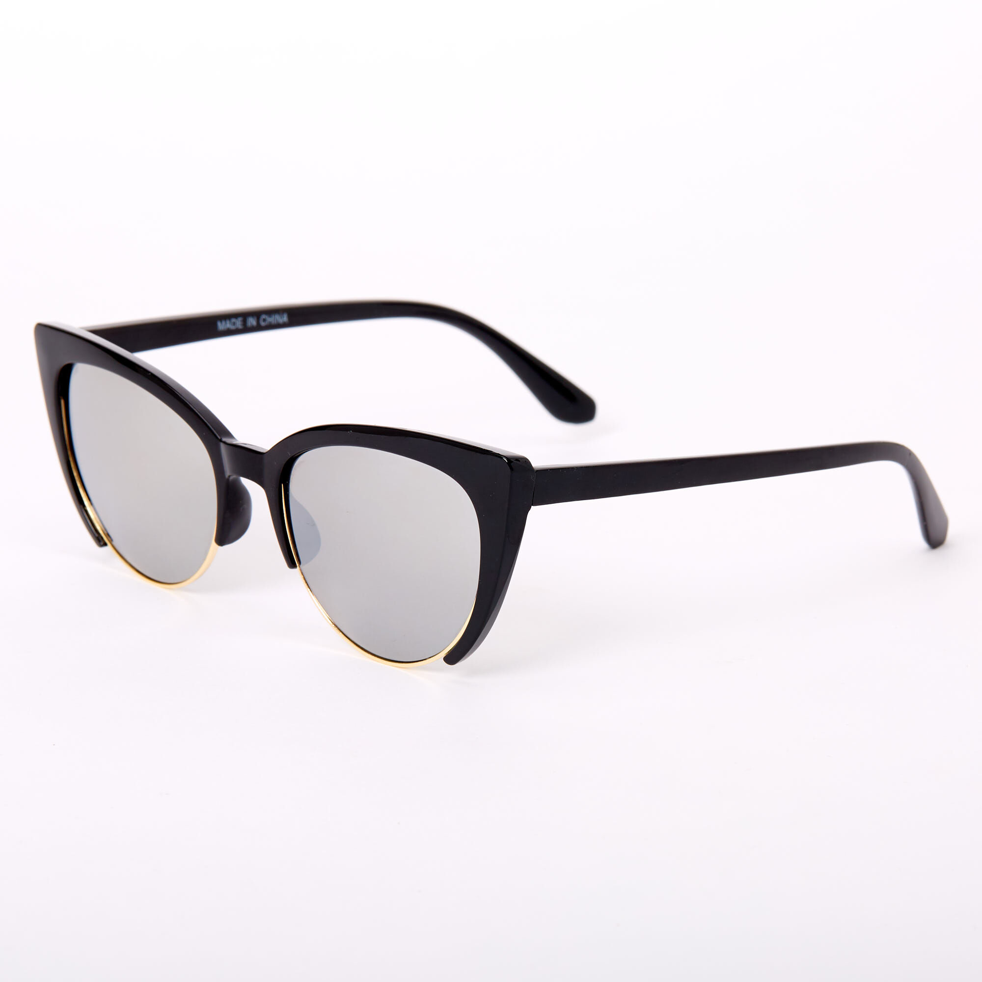 Browline Cat Eye Sunglasses Black Claire S Us