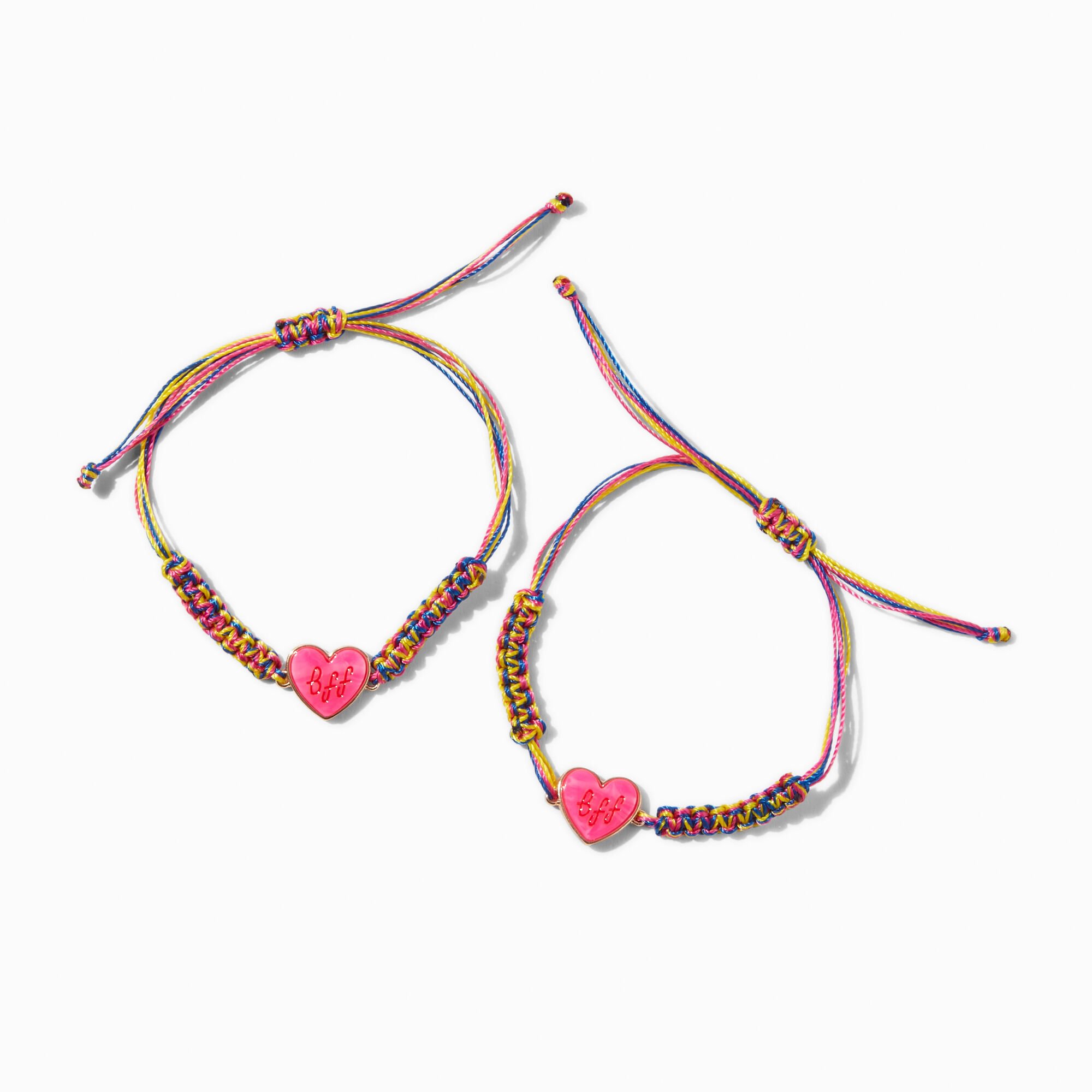 Rainbow braided bracelet top
