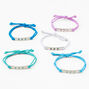 Pastel Plaque Adjustable Friendship Bracelets - 5 Pack,