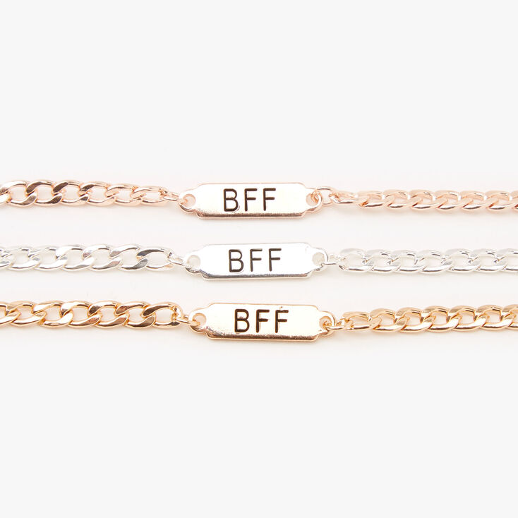 Best Friends Chain Link Bracelets - 3 Pack,