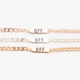 Best Friends Chain Link Bracelets - 3 Pack,