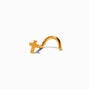 Clou pour piercing de nez 1,0&nbsp;mm croix en titane et couleur dor&eacute;e,