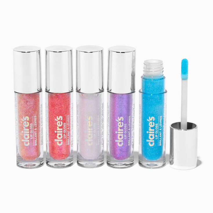 Holographic Wand Lip Gloss Tube Set - 5 Pack,