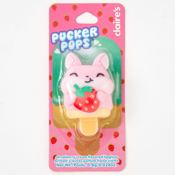 Pucker Pops&reg; Hamster Lip Gloss - Strawberry,