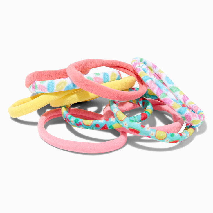 Tropical Fruit Rolled Hair Ties &#40;10 Pack&#41;,