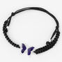 Mood Butterfly Black Cord Bracelet,