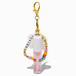 &quot;Chill&quot; Daisy Charm Lip Gloss Wristlet Keyring,