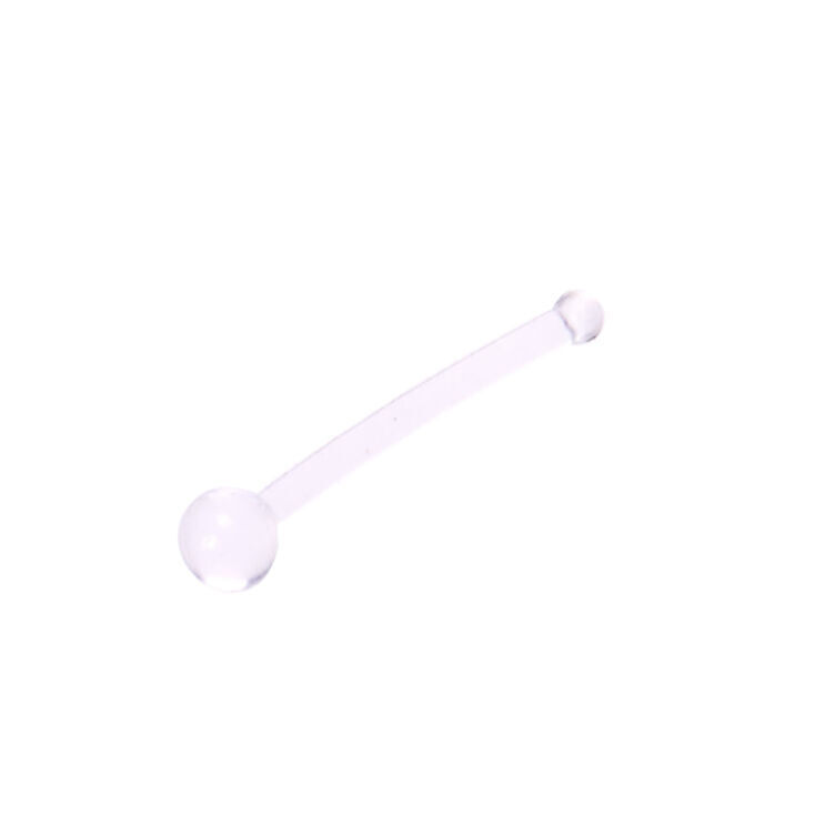 Clear 18G Ball Retainer Nose Stud,