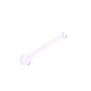 Clear 18G Ball Retainer Nose Stud,