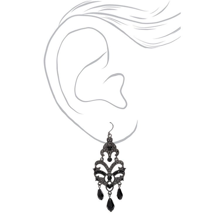 Hematite 3 Gothic Chandelier Drop Earrings Claire S Us Our final drawing in the collection is a vintage gothic chandelier image! hematite 3 gothic chandelier drop earrings