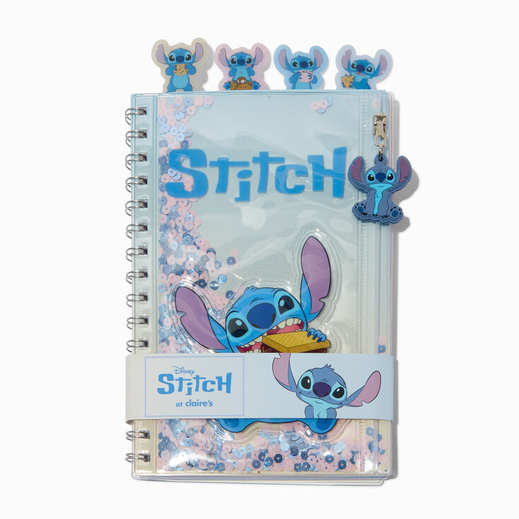 Disney Stitch Claire's Exclusive Cozy Shaker Spiral Notebook