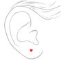 Sterling Silver Post Neon Rainbow Heart Stud Earrings,