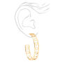 Gold 50MM Cut Out Heart Hoop Earrings,