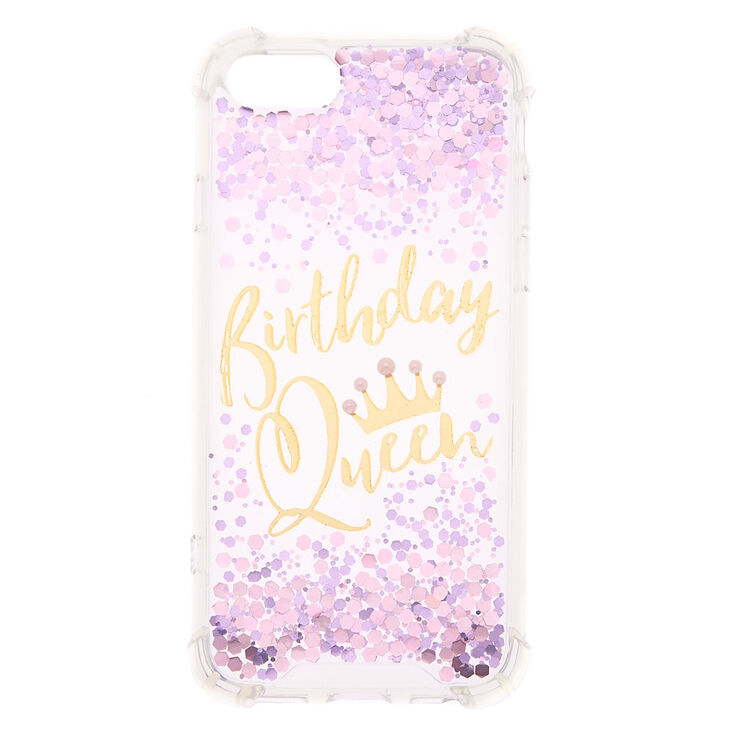 Birthday Queen Confetti Phone Case - Fits iPhone 6/7/8/SE,