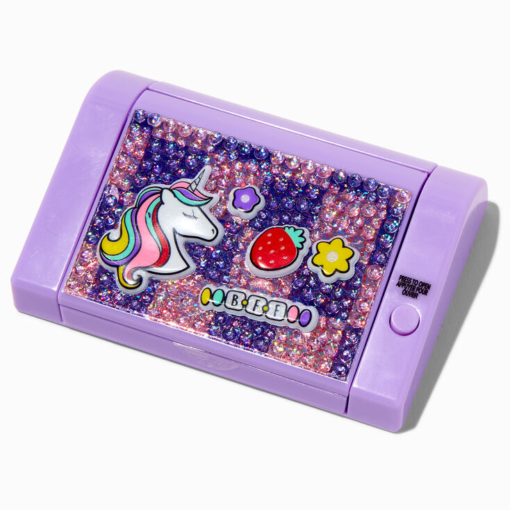 Y2K Unicorn Purple Bling Mechanical Lip Gloss Set,