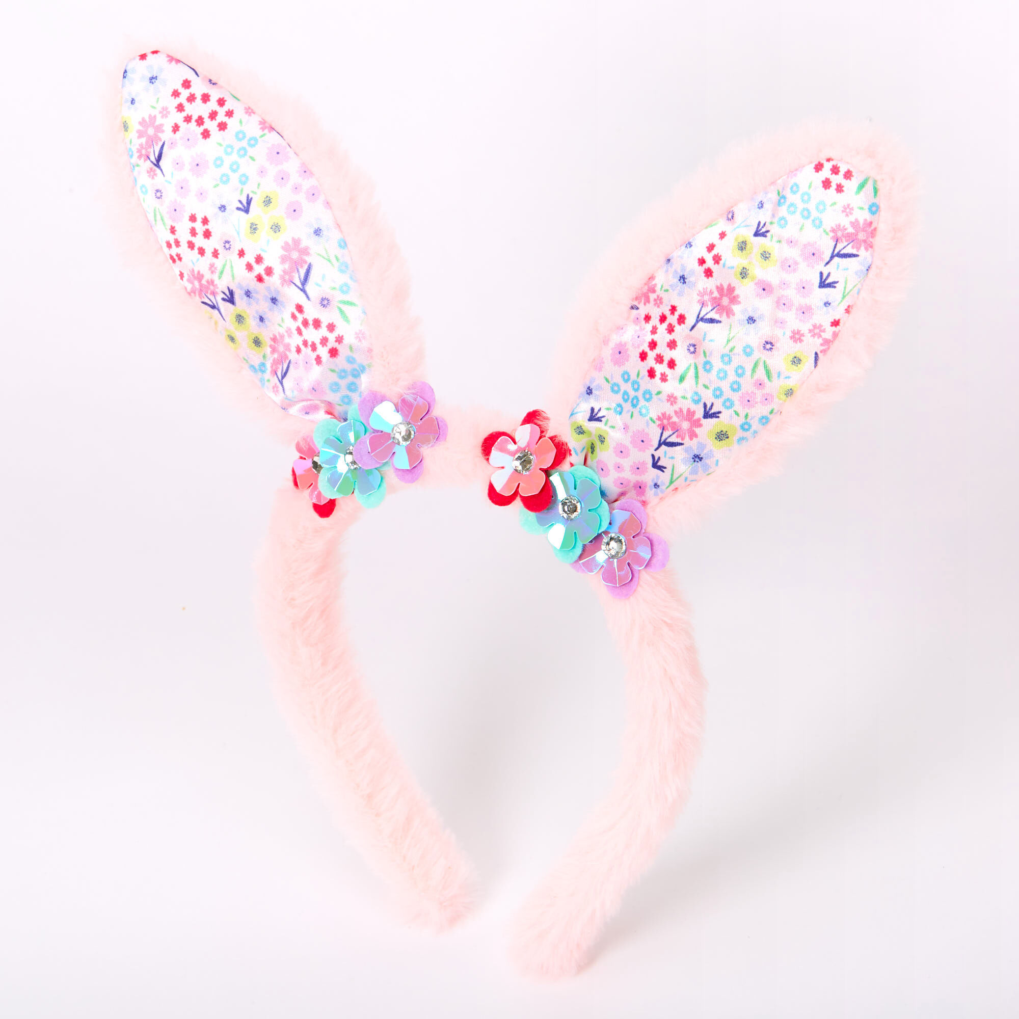 Claire's Club Floral Bunny Ears - Pink,