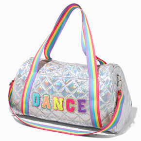 Claire&#39;s Club Silver Dance Duffel Bag,