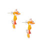Boucles d&#39;oreilles avant et arri&egrave;re renard,