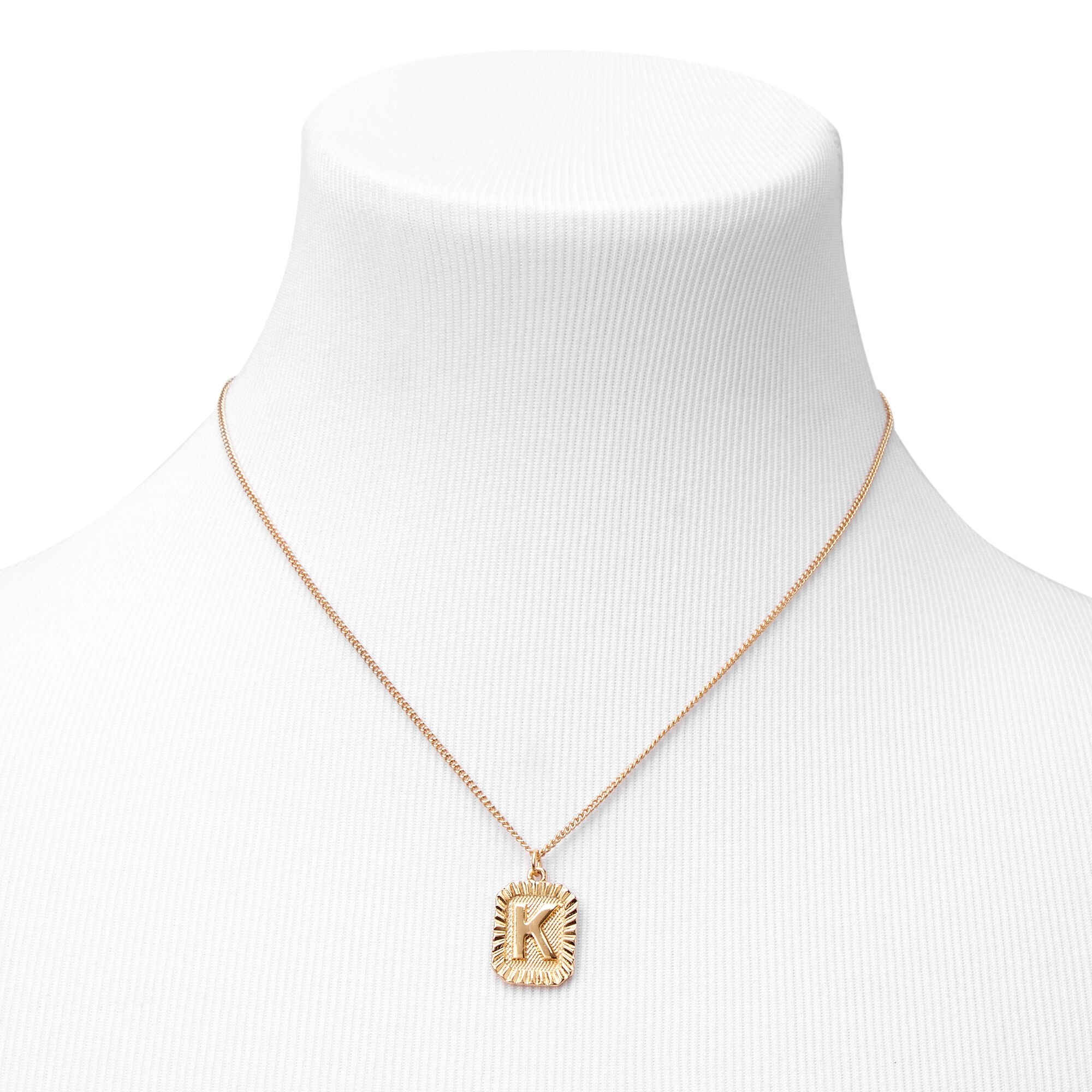 Gold medallion sales initial necklace