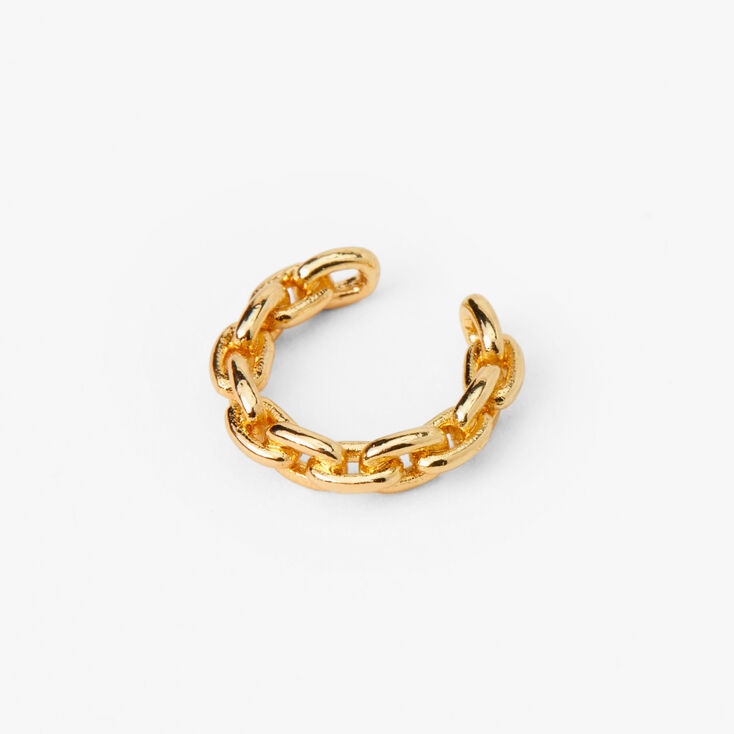 Gold-tone Chainlink Faux Septum Nose Ring,