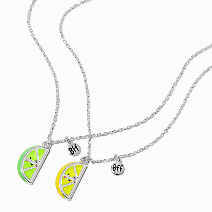 Best Friends Lemon &amp; Lime Pendant Necklaces - 2 Pack,