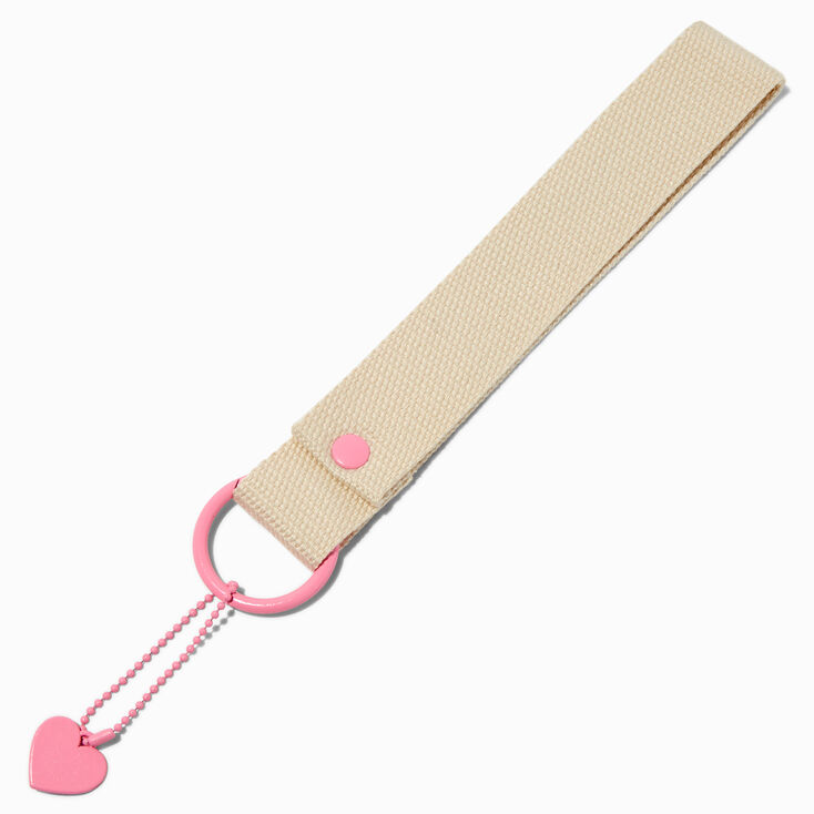 DIY Ivory Canvas Wristlet Keychain,