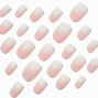French Tip Ombr&eacute; Medium Oval Vegan Faux Nail Set - 24 Pack,