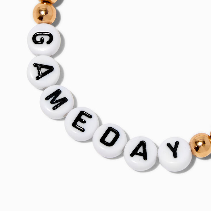 Gold-tone &#39;&#39;Gameday&#39;&#39; Beaded Stretch Bracelet,