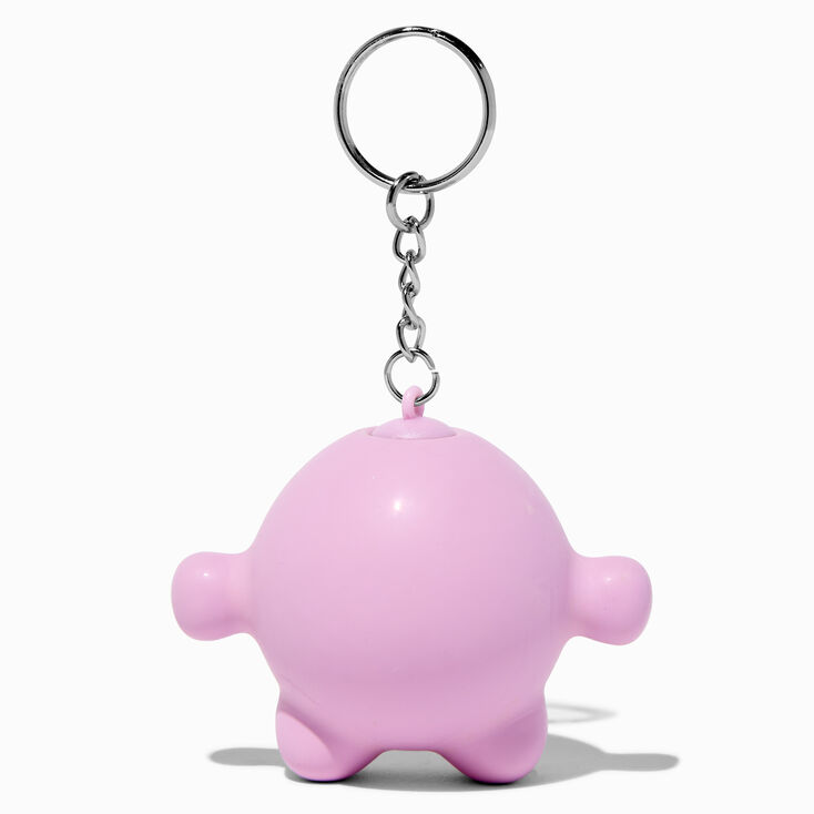 Porte-cl&eacute;s balle anti-stress fille lilas,