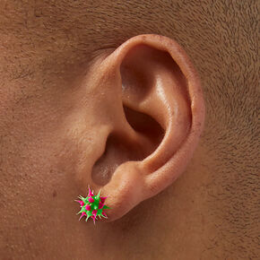 Rainbow Rave Spike Burst Stud Earrings - 3 Pack,