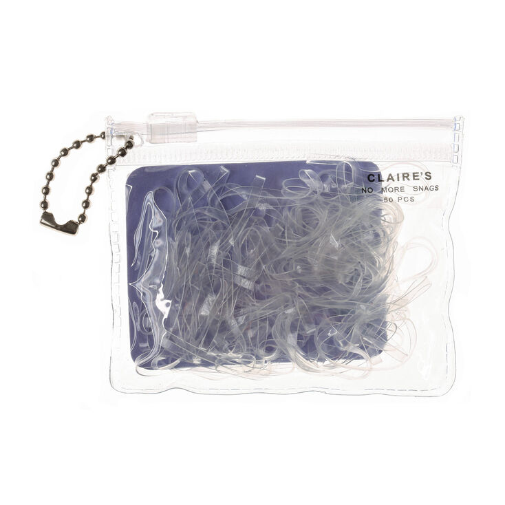 No More Snags Hair Bobbles - Clear, 50 Pack,