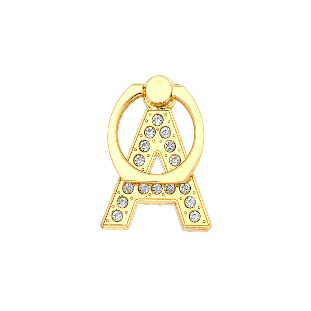 Gold Initial Ring Stand - A,