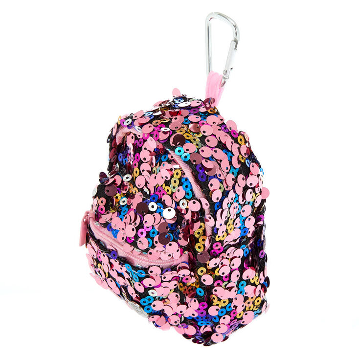 JoJo Siwa™ Reverse Sequin Mini Backpack Keyring - Pink | Claire's US